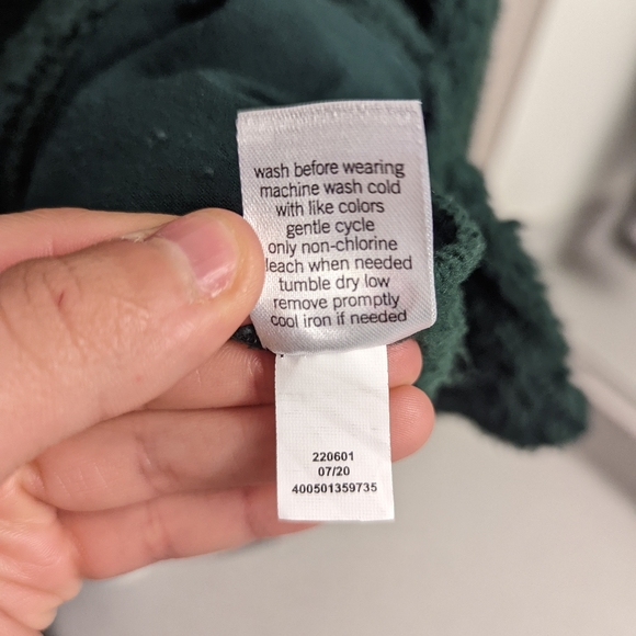 Sonoma Forrest Green Super Soft Sherpa Quarter Zip-up Pullover Sweater - Picture 9 of 9